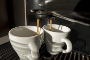 making 2 cups of coffee